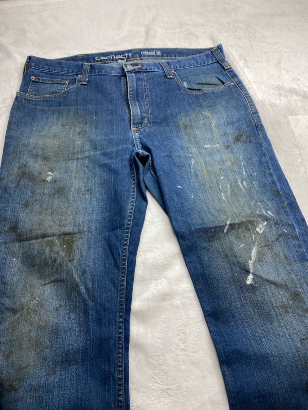 Carhartt Trashed Jeans 36x32 Relaxed Fit